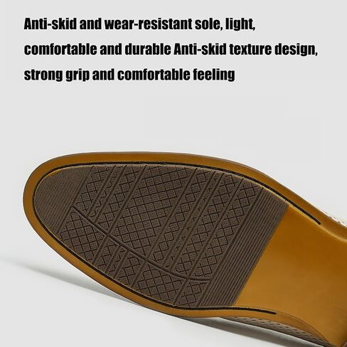 Men's Breathable Leather Casual Dress Shoes for Business Formal and Office Wear with Cushioned Rubber Sole in Saudi Arabia