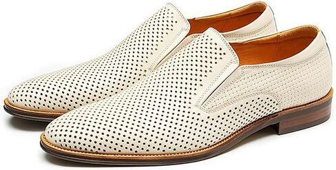 Men's Breathable Leather Casual Dress Shoes for Business Formal and Office Wear with Cushioned Rubber Sole in Saudi Arabia