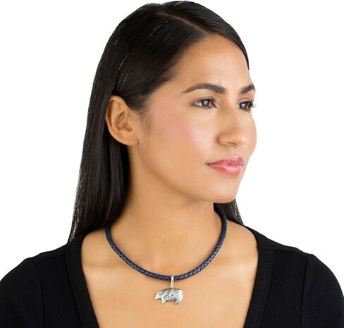American West Jewelry Sterling Silver Earth Spirit Bear Pendant Enhancer in Saudi Arabia