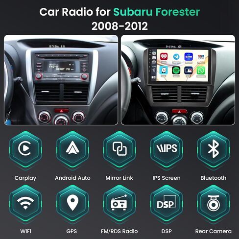 8-Core 4+64G 9" Android 15 Car Stereo for Subaru Forester Impreza WRX 08-12 in Saudi Arabia