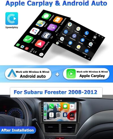 2+64GB Android 13 Car Stereo for Subaru Forester Impreza WRX Radio 2008-2012 with Wireless Apple CarPlay Android Auto, Hikity 9 Inch Touchscreen Car Radio Bluetooth GPS WiFi HiFi FM MIC Backup Camera in Saudi Arabia
