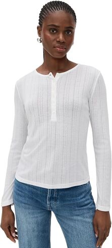 Anine Bing Pia Long Sleeve Tee in Kuwait