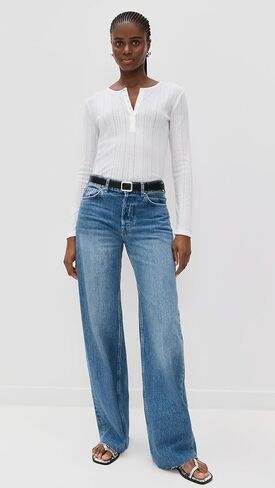 Anine Bing Pia Long Sleeve Tee in Kuwait