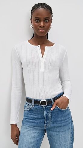 Anine Bing Pia Long Sleeve Tee in Kuwait