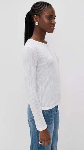 Anine Bing Pia Long Sleeve Tee in Kuwait