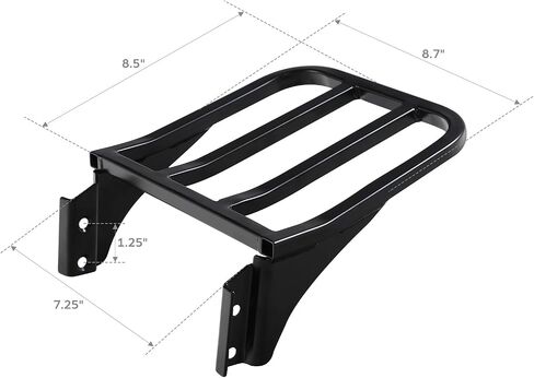 TCT-MT Sissy Bar Backrest Rack Argage Rack Rack Tarier مناسبة لـ Harley Heritage Softail Sportster Dyna 2006-Later FXD FXDB FXDL Black in Saudi Arabia