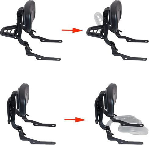 دراجة نارية Sissy Bar & Passenger Sissy Bar Backrest مع حامل حاملة الأمتعة قابلة للتعديل قابلة للتعديل قابلة للدوار للوسادة ل Harley Nightster RH 975 خاصة و RH 975S 2022 2023 2024 in Kuwait