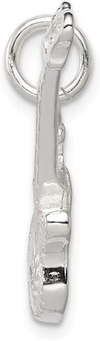 Solid 925 Sterling Silver Electric Guitar Charm in Kuwait