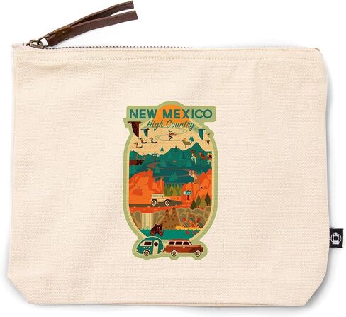 Lantern Press New Mexico ، Mountain الهندسي ، حقيبة سحاب القطن بنسبة 100 ٪ ، ملحق السفر ، GO BAG in Saudi Arabia