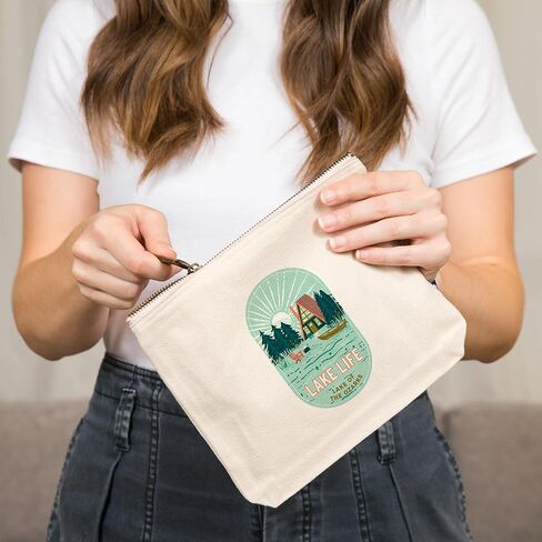 Kansas City ، Missouri ، Lake of the Ozarks ، Lake Life Series ، Lake Life ، 100 ٪ Cotton Zipper Pouch ، ملحق السفر ، Go Bag in Kuwait