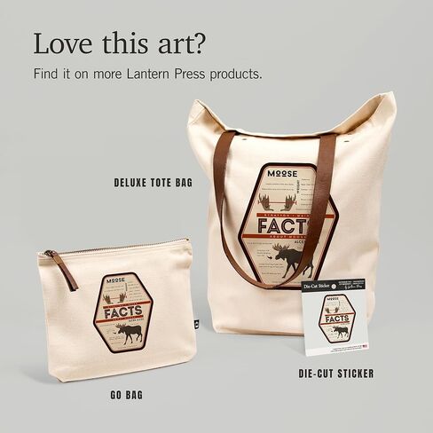 Lantern Press Stratton, Maine, Facts About Moose, 100% Cotton Zipper Pouch, Travel Accessory, Go Bag in Kuwait