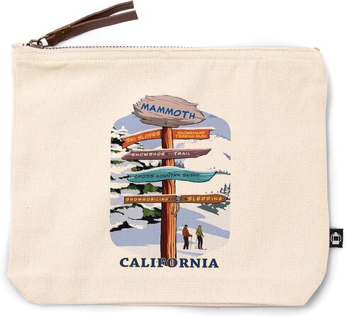 فانوس برس ماموث ، كاليفورنيا ، علامات الوجهة ، الثلج التزلج ، حقيبة سحاب القطن بنسبة 100 ٪ ، ملحق السفر ، حقيبة الذهاب in Kuwait