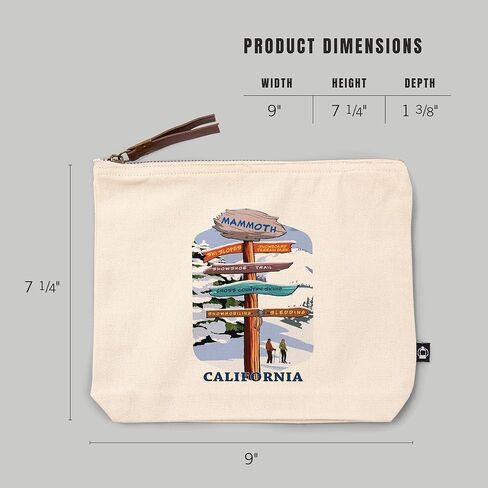 فانوس برس ماموث ، كاليفورنيا ، علامات الوجهة ، الثلج التزلج ، حقيبة سحاب القطن بنسبة 100 ٪ ، ملحق السفر ، حقيبة الذهاب in Kuwait