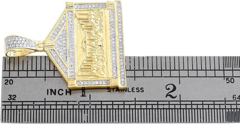 10K Gold Gold Gold Men Men charm charm يسوع العشاء الأخير قلادة 0.37 ct in Saudi Arabia