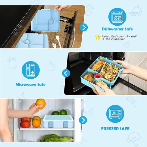 Kids School Backpack for Girls, 4-In-1 Bookbag Backpack Daypack Set with 43OZ Bento Lunch Box, Lunch Bag for Girls Kids Teen Elementary Middle School Student, Girl Backpacks for Schools in Kuwait