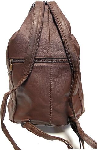 Womens Large Designer Tear Drop Genuine Leather Convertible Backpack Purse Sling Shoulder Bag (Brown) in Saudi Arabia
