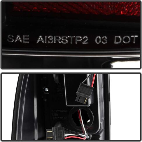 Acanii - لـ [تصميم شريط الضوء] 2005-2015 Toyota Tacoma Pickup Black Housing LED LED مصابيح الفرامل مجموعة اليسار+اليمين in Kuwait