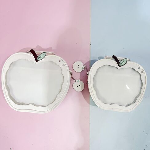 شارات Apple Ita Conta Ita Pins عرض حقيبة يد على ظهر حقيبة كتف Y2K مع وسادة إدراج شبكية (أحمر ، كبير) in Kuwait