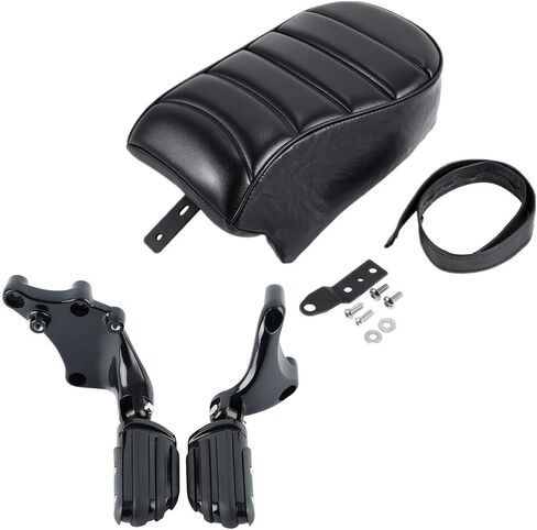 وسادة المقعد أوتاد دراجة نارية Slmoto Pillion Pillion Pillion Pading + Pootpegs Potpegs Mounting Bracket Fit for Harley Sportster Iron XL 883 1200 in Saudi Arabia