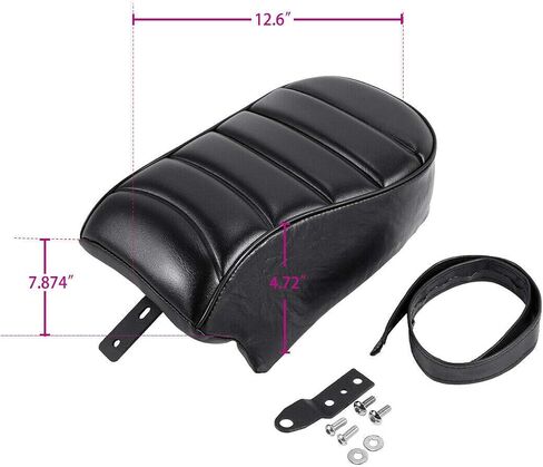وسادة المقعد أوتاد دراجة نارية Slmoto Pillion Pillion Pillion Pading + Pootpegs Potpegs Mounting Bracket Fit for Harley Sportster Iron XL 883 1200 in Saudi Arabia