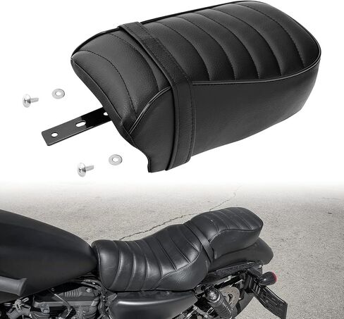 Seat Cushion Motorcycle Pegs SLMOTO Rear Passenger Seat Pillion Pad + Footpegs Foot Pegs Mounting Bracket Fit for Harley Sportster Iron XL 883 1200 in Saudi Arabia