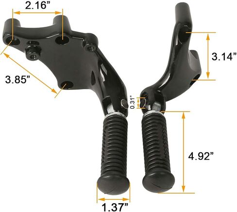 Seat Cushion Motorcycle Pegs SLMOTO Rear Passenger Seat Pillion Pad + Footpegs Foot Pegs Mounting Bracket Fit for Harley Sportster Iron XL 883 1200 in Saudi Arabia