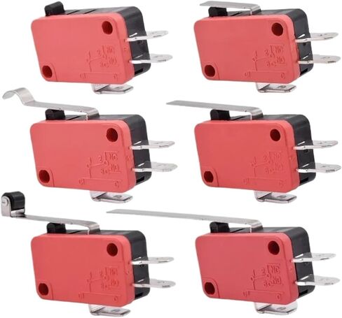 5/10pcs Micro on Off Momentary Switch Travel Limit Switch 1NO1NC Roller Lever V-15 V-151 V-152 V-153 V-154 V-155(V-151-1C25,5pcs) in Saudi Arabia