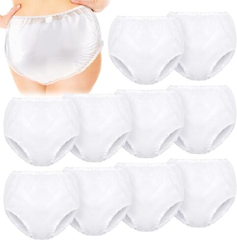 WEWODAY 10 PCS مقاوم للماء سلس البول السوائل البلاستيكية سلس البول تسرب الحماية من غطاء حفاضات قابلة للغسل (أبيض ، صغير) in Saudi Arabia