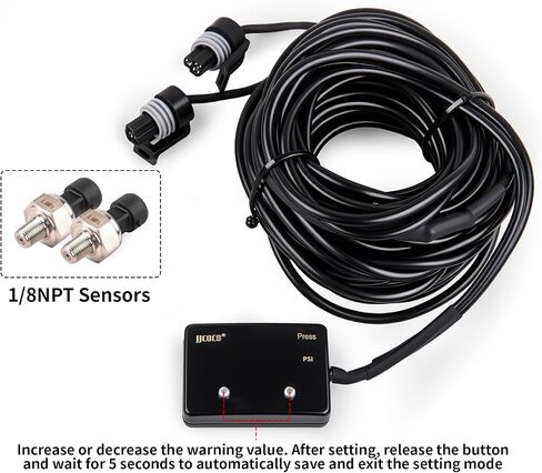 232psi مقياس ضغط الزيت LED DIGATION DISTRANT 12V PRESS MATER KIT مع مستشعر ضغط الزيت لسيارات سيارة شاحنة السيارة in Kuwait
