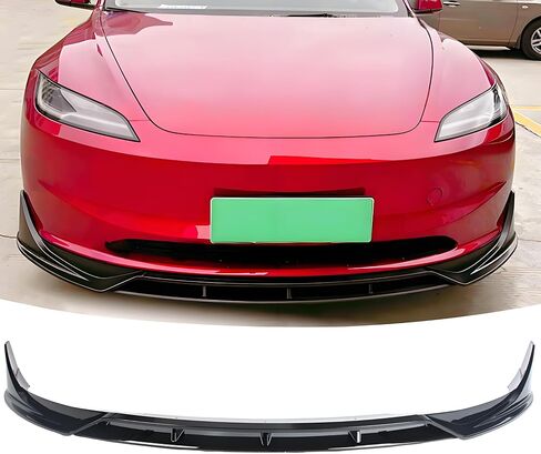 Front Bumper Lip Splitter Spoiler Compatible with Tesla New Model 3 Highland 2024 2025 Gloss Black 4-Pieces Sporty Style Accessories Air Chin Body Kit in Saudi Arabia