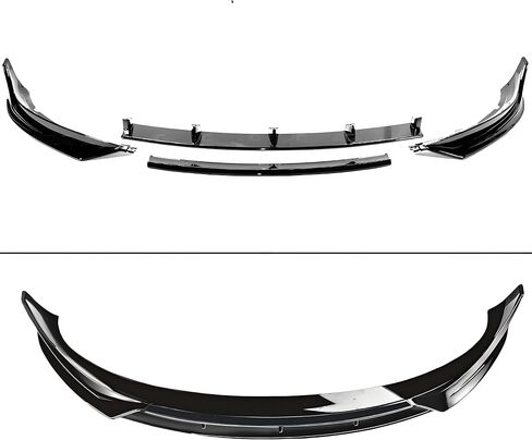 Front Bumper Lip Splitter Spoiler Compatible with Tesla New Model 3 Highland 2024 2025 Gloss Black 4-Pieces Sporty Style Accessories Air Chin Body Kit in Saudi Arabia