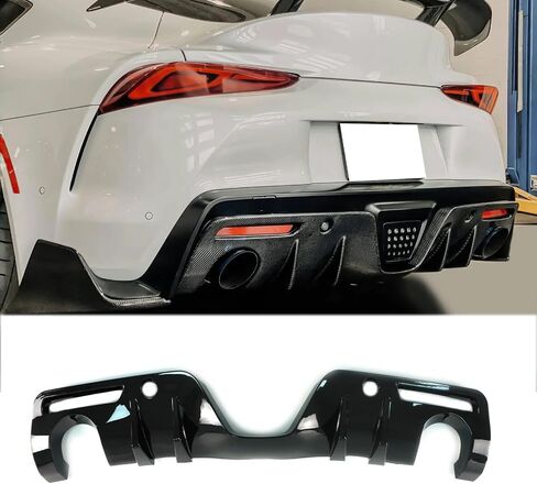 Rear Diffuser AG Style for Toyota Supra 2020-2024 A90 A91 Add-on Rear Lower Bumper Diffuser Lip Spoiler Splitter ABS Plastics (Glossy Black) in Saudi Arabia