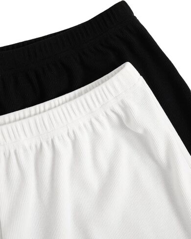 Floerns Women's 2 Pcs Elastic Waist Sleep Bottom Solid Loungewear Pajama Shorts in Saudi Arabia