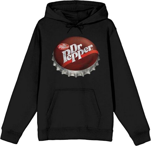 BioWorld Dr. Pepper Bottle Cap Art Long Long Sweeve Black Adult Comingshirt in Kuwait