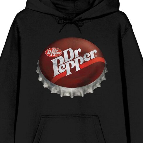 BioWorld Dr. Pepper Bottle Cap Art Long Long Sweeve Black Adult Comingshirt in Kuwait