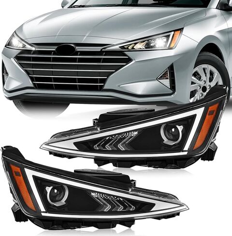 TODO المصابيح الأمامية مجموعة متوافقة مع 2019 2020 سائق Elantra وجانب الركاب in Kuwait