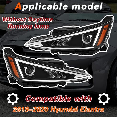 TODO المصابيح الأمامية مجموعة متوافقة مع 2019 2020 سائق Elantra وجانب الركاب in Kuwait
