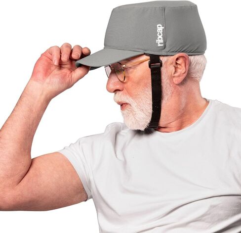 RIBCAP BOWIE CAP مع تقنية النسيج Strecth | رمادي | كبير | غطاء ناعم للصرع والنوبات | خوذة طبية عصرية in Kuwait