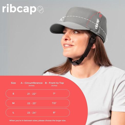 RIBCAP BOWIE CAP مع تقنية النسيج Strecth | رمادي | كبير | غطاء ناعم للصرع والنوبات | خوذة طبية عصرية in Kuwait