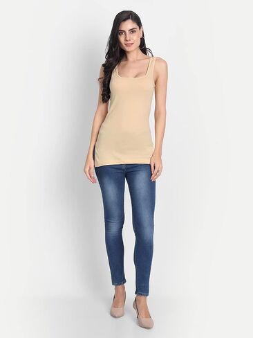 Tank Tops for Women's 3 Pack Cotton Spaghetti Strap Summer Camisole Scoop Neck Slim Fit Sleeveless in Saudi Arabia