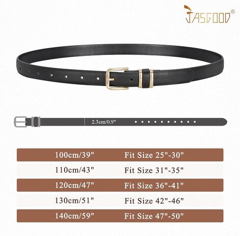 Jasgood 3 Pack Women's Leather Belts for Jeans Dress Bants Bants Leghondy Bants with Gold Buckle in Saudi Arabia