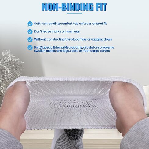 Mens Diabetic Socks Size 10-13, Diabetic Socks for women size 9-11, Comfort Seamless Toe Cushioned Sole in Saudi Arabia