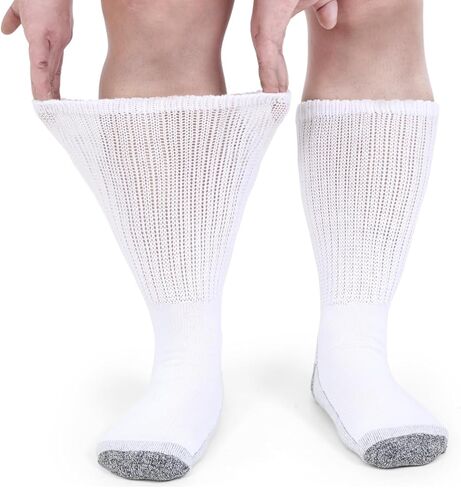 Mens Diabetic Socks Size 10-13, Diabetic Socks for women size 9-11, Comfort Seamless Toe Cushioned Sole in Saudi Arabia