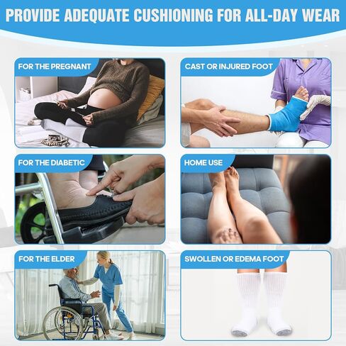 Mens Diabetic Socks Size 10-13, Diabetic Socks for women size 9-11, Comfort Seamless Toe Cushioned Sole in Saudi Arabia