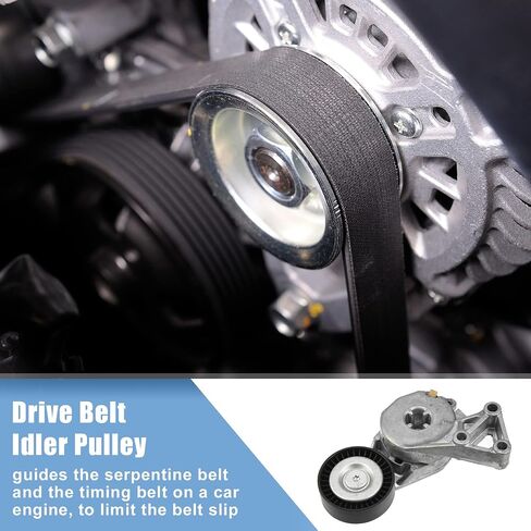 X AUTOHAUX Drive Belt Tensioner Assembly Belt Tensioner for Volkswagen Jetta Golf Beetle for Audi TT 06A 903 315E Metal Black Silver Tone in Saudi Arabia
