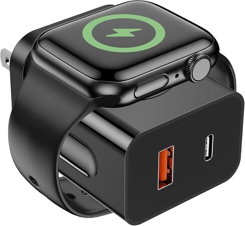 لشاحن Apple Watch ، 3 في 1 20W كتلة شحن سريعة ، كتلة شاحن USB C المحمولة لـ IWatch Series Ultra/9/8/7/6 ، متوافق مع iPhone 16/16 Pro/iPhone 15 ، سلسلة White in Saudi Arabia