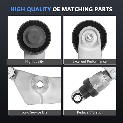 Serpentine Drive Belt Tensioner Kit for 1998-2002 Prizm, 2003-2005 Celica, 1998-2008 Corolla Matrix L4 1.8L 38286 6PK1880 in Saudi Arabia