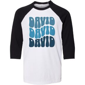 Wavy David Kids Three-Quarter Raglan Sleeve Baseball Shirt Youth in Saudi Arabia