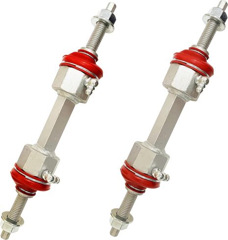رمز BAR BAR الأمامي للضرب الرمز Red Extreme Link Kit Fits F-150 4WD 2009-2020 ، F-250 F-350 Super Duty 4WD 2010-2024 ، F-450 F-550 2009-2024 ، K750362 Lathings Made in USA in Saudi Arabia