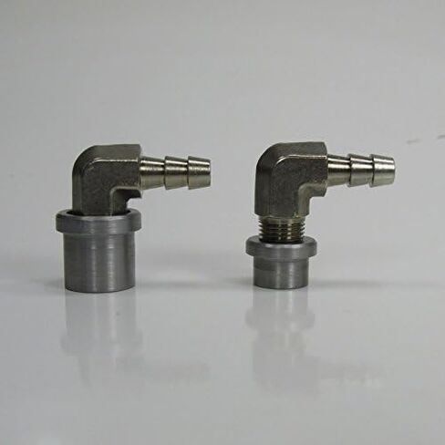 Nickel Plated Motorcycle "Flush Mount" Gas Tank Fuel Gauge Oil Bag Sight Window - Clear Fuel Hose Style External Fuel Gauge - Steel Bungs - Chopper Bobber Cafe Racer Harley in Saudi Arabia